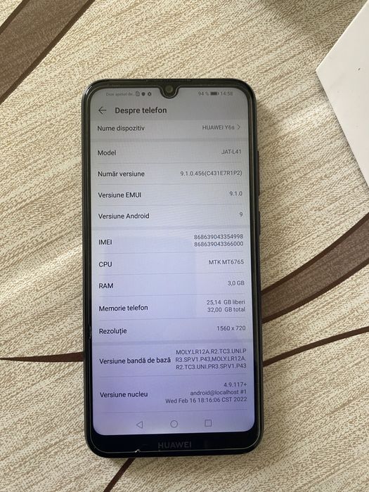 Huawai Y6S stare foarte buna