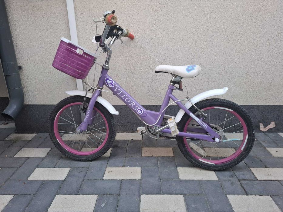 Bicicleta fetite Velors 16" (3-7 ani)