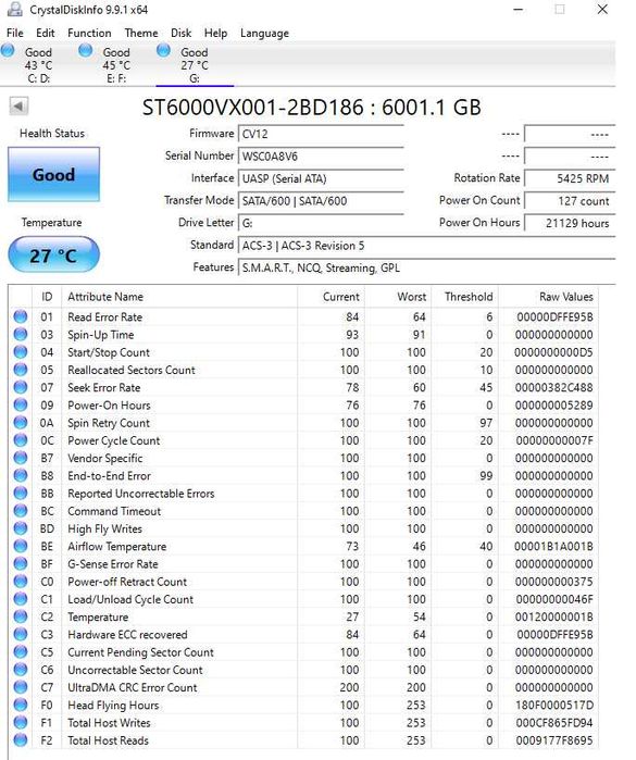 Hard Disk Seagate SkyHawk ST6000VX001 SATA3 | Garanție 12 luni Supraveghere