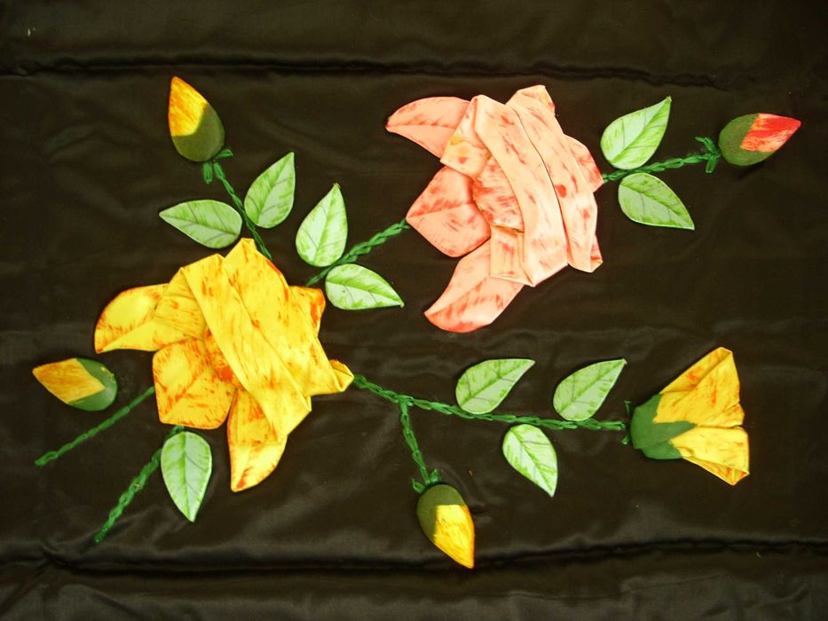 Калъфки, възглавници, ръчно изработени с 3D цветя и елени