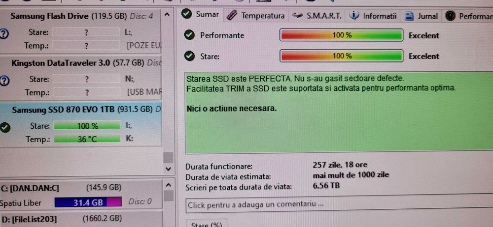 amsung SSD 1TB 870Evo fuctional