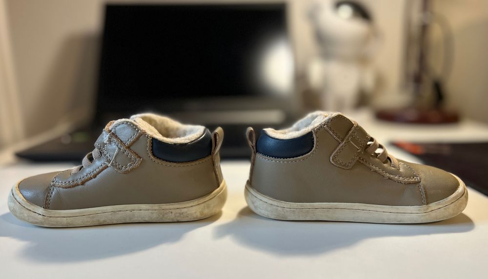 Боси кожени боти „Колев и Колев“ с вълна, 24 размер