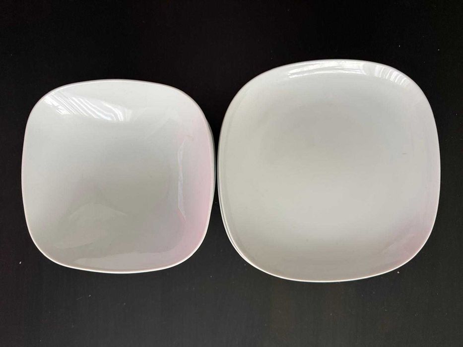 Set 16 farfurii pătrate din ceramică – 3 mărimi, stare excelentă