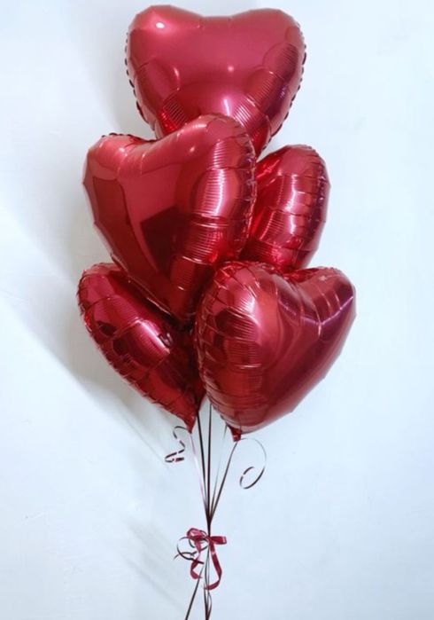 Красные воздушные шары 5 штук,3000тг