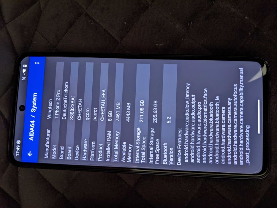 Telekom T-MOBILE T Phone 2 Pro 256GB 5G Dual SIM, Azurite Blue Snapdragon 6 Gen 1 8 GB RAM 256 GB AMOLED  eSIM