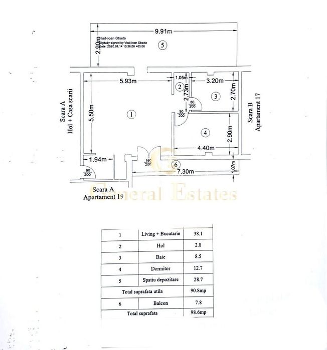 Vânzare apartament spațios- 98 mp-Valea Adâncă- Parcare Cadou