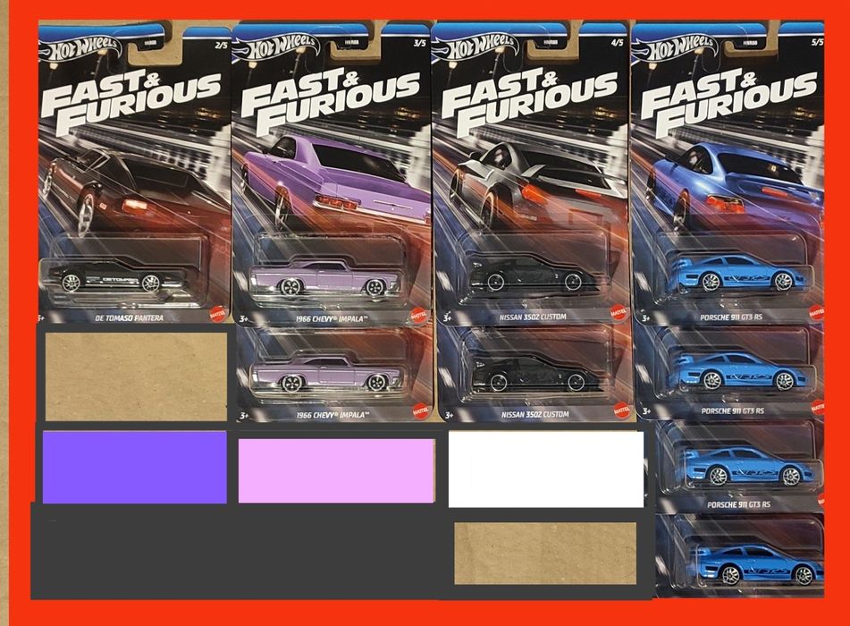 Метални колички fast & furious hot wheels