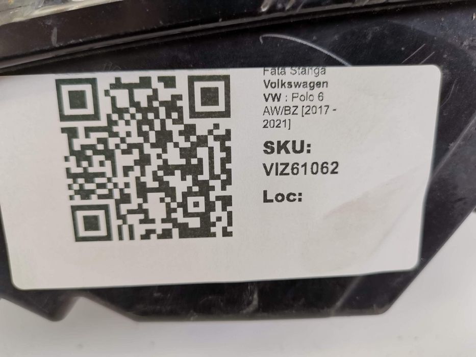 Фар за мъгла Ляв Фолксваген / Volkswagen VW Polo 6 AW/BZ [ - ] Оригина