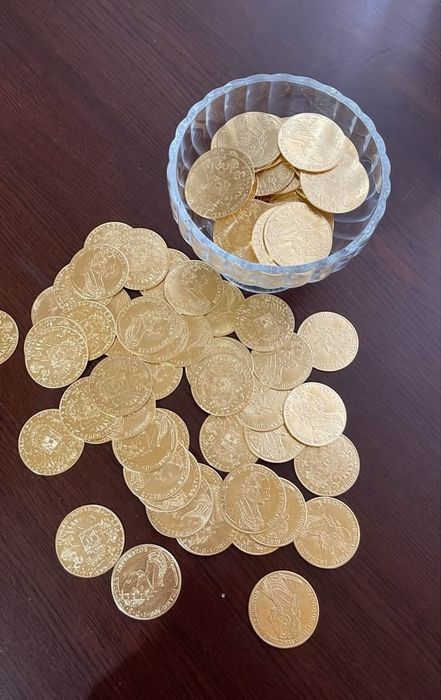 Vand monede placate cu aur de 24k Frank Iosif 4 ducat 1915 1la1