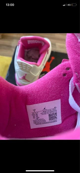 Jordan 4 oreo pink 38