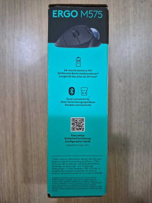 Mouse ergonomic wireless Logitech Ergo M575 Trackball Negru