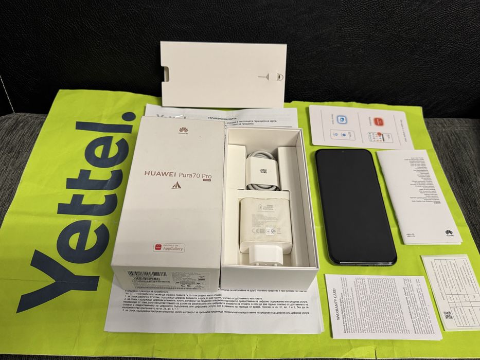 512GB Huawei Pura 70 Pro 12GB Yettel Гаранция 2027г. Black