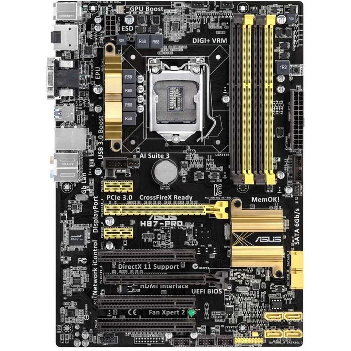 Дъно Дънна платка ASUS H87-PRO 1150 до 32gb DDR3