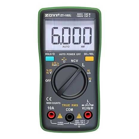 ZOYI ZT-102L Multimetru profesional LCR, T-RMS, NCV, autoscalare - NOU
