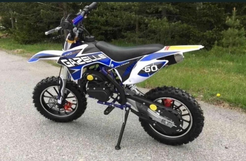 MotoCross 49 copii Noi Factura si Garantie RATE TBI BANK Motocicleta benzina 2timpi Roti 10Inch