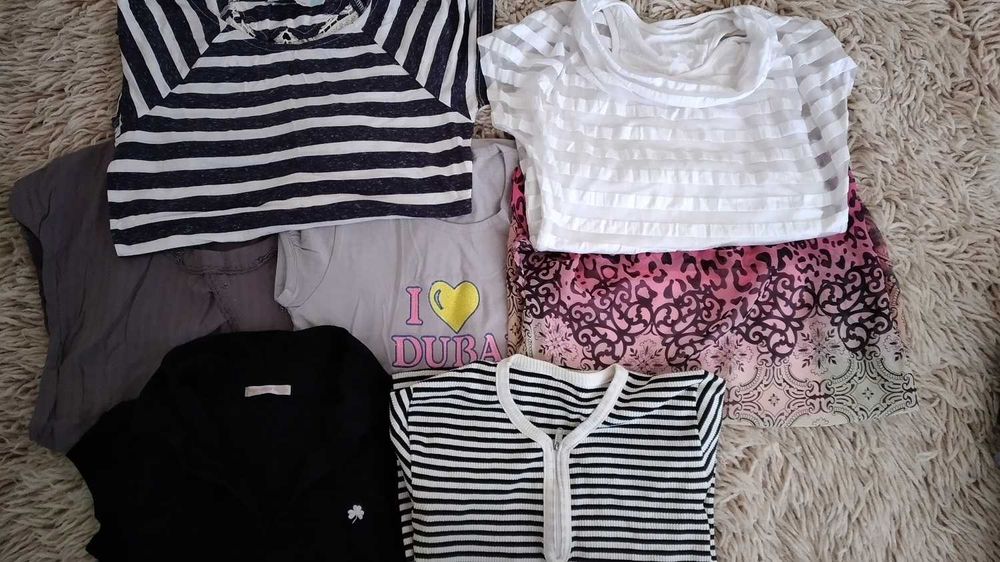 Блуза с къс ръкав, размер С, лот 7 броя