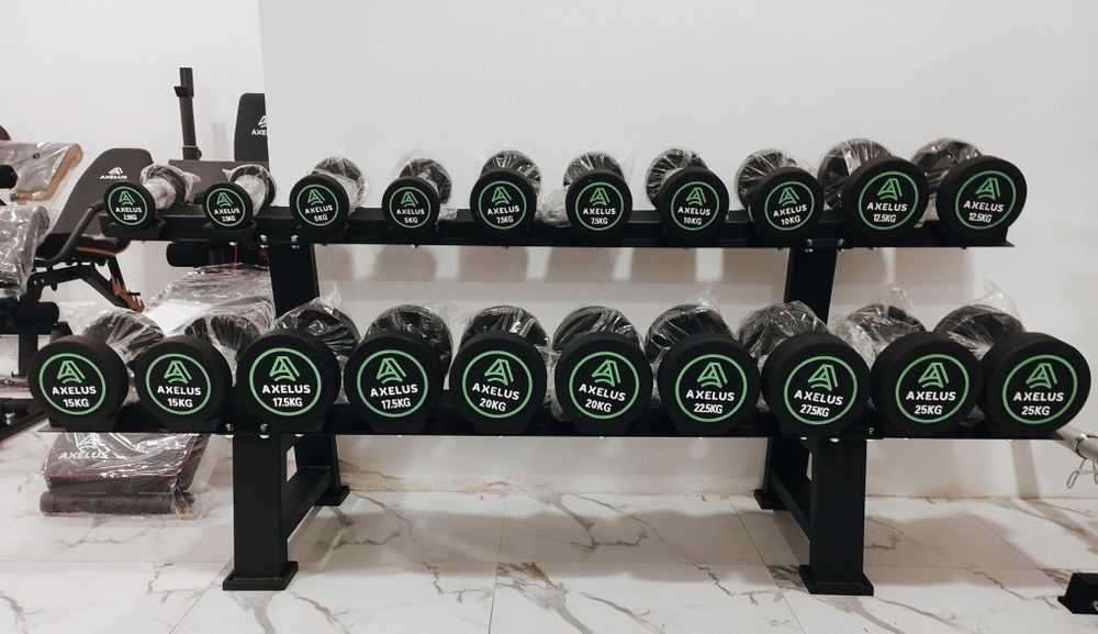 Гантел набор резиновый Axelus 2.5кг-25кг