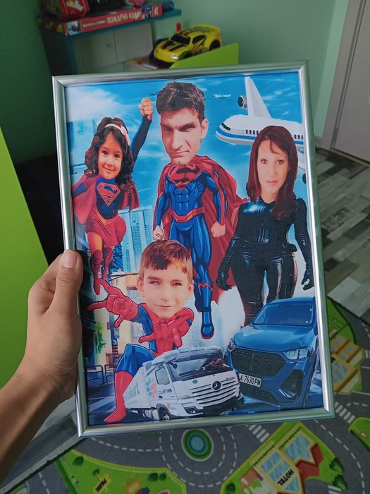 Карикатура, Грамота за учителка,приятелка и т.н