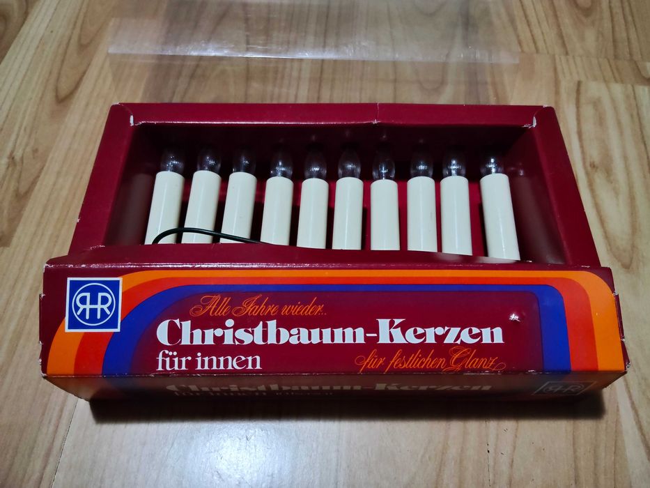 Instalatie craciun cu becuri vintage