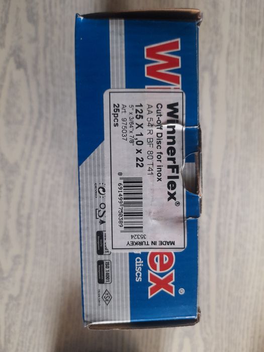 Pânze flex pentru fier si inox.  Winner Flex 125×1,0x22