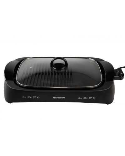 Скара Rohnson - R-2505, 2000W, незалепващо, плоска/оребрена, черна