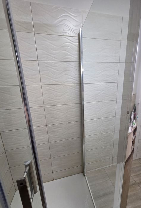 Set ușă glisantă + panou fix de duș  BELOYA – 100 × 80 cm