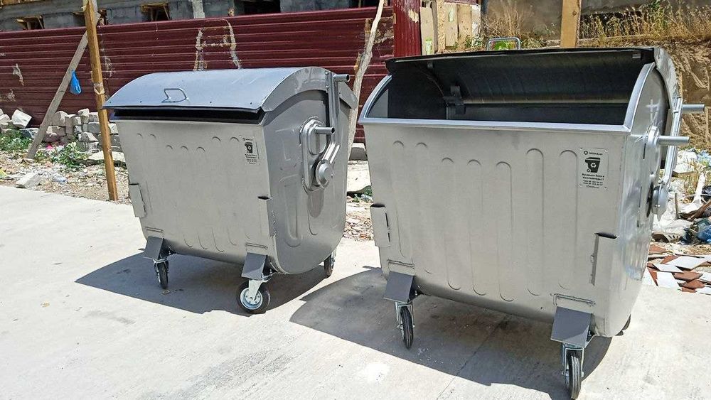 Мусорный бак 1100 Металичски - Оценковный  Пластик