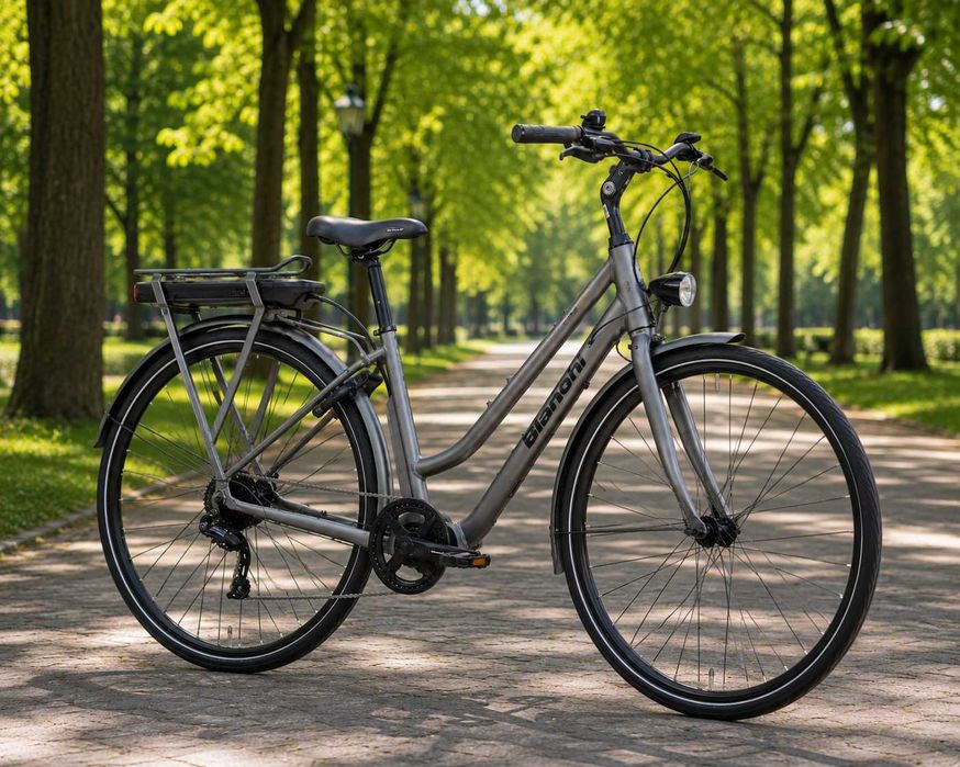 Електрически велосипед Bianchi E-Spillo Classic City Lady 8sp Grey Gloss