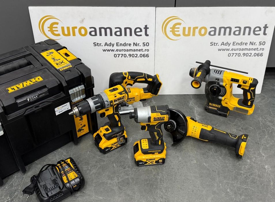 DeWALT Unelte - Set 5 buc. de unelte pe acumulator, baterii si -A-