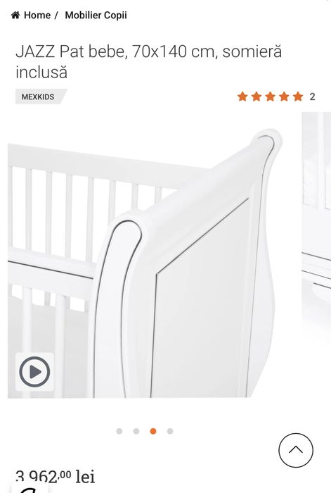 Vand patut bebe Mobexpert si saltea inclusa Mobexpert