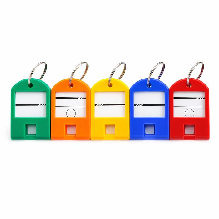 Бирки для ключей пластиковые 100 шт / Kalit birkalari plastik 100 dona