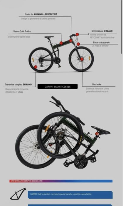 Bicicleta Pliabila Carpat