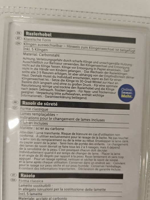 Aparat de ras manual cu lame incluse LIDL MEN CARE CLUB