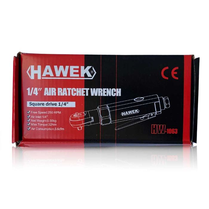 Професионална пневматична тресчотка HAWEK , 1/4" , 32 Nm