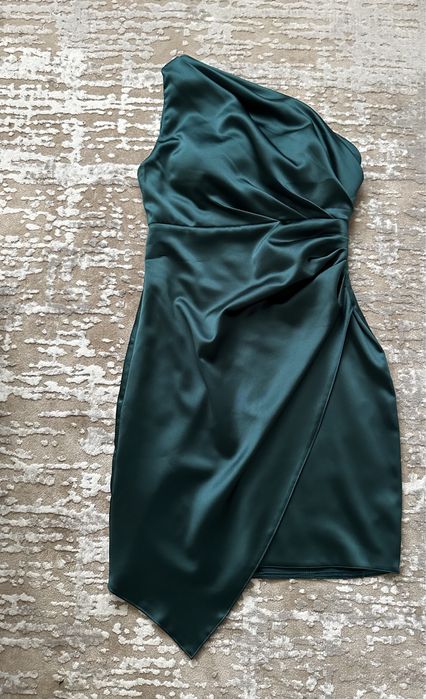 Rochie picasso verde de seara