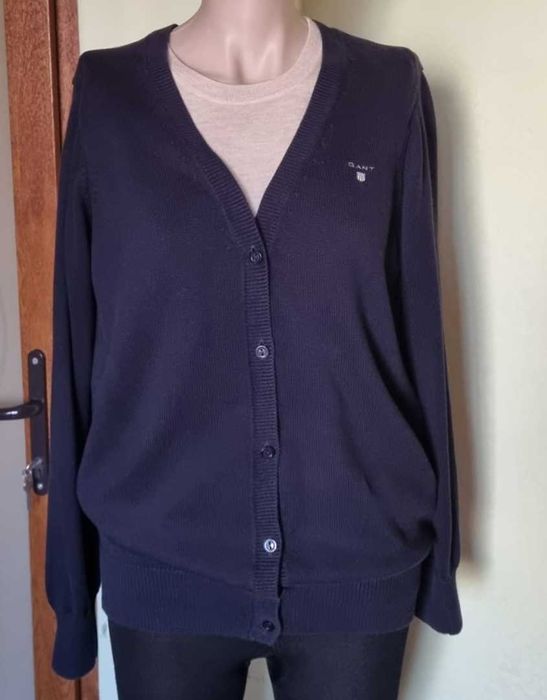 Cardigan GANT, marimea 44, potrivit L-XL, bumbac 100%
