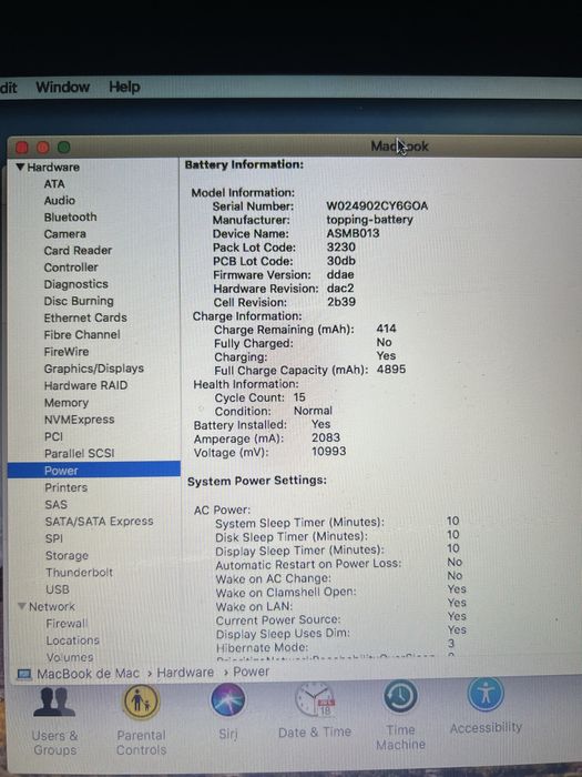 Vand laptop macbook pro A1278 dual core