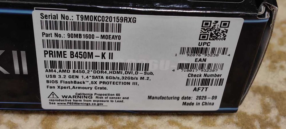 Asus prime B450m-k II