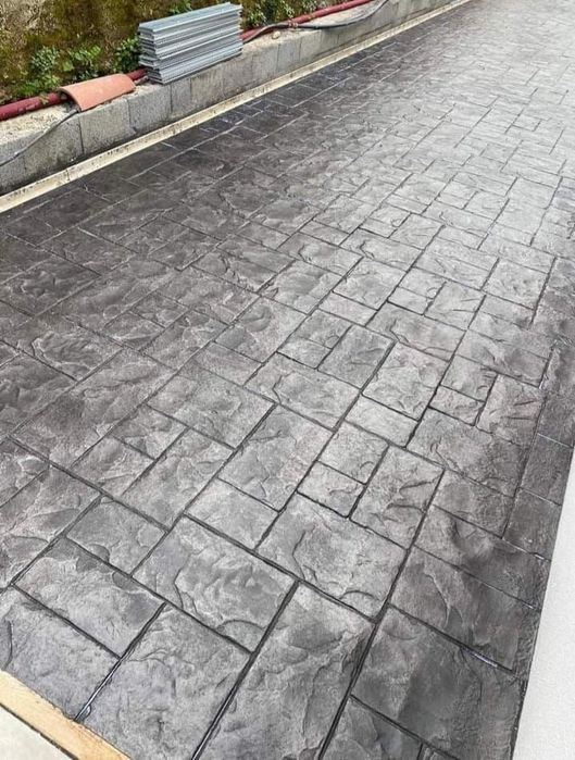 Beton amprentat elicopterizat casă gard construcții pavaj tencuială pavele decorativa ieftin amenajări terase curți lac întreținere piatra
