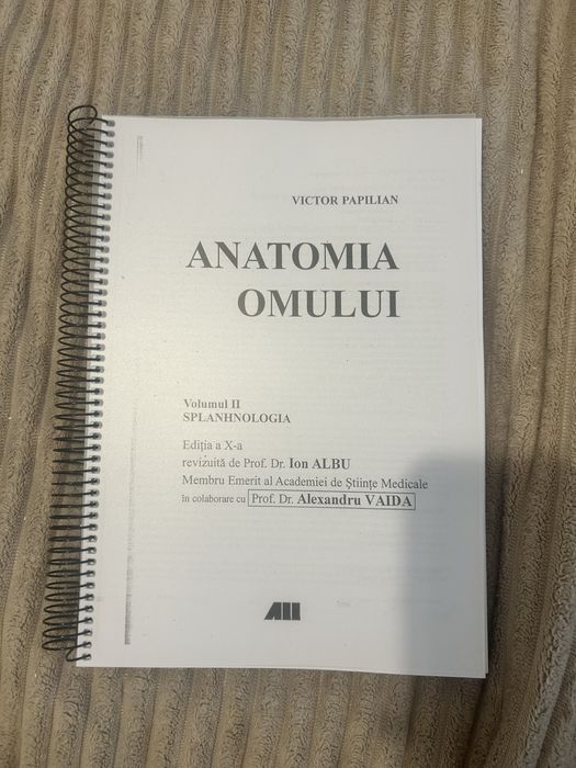 Anatomia Omului Victor Papilian Volumul 1 si 2