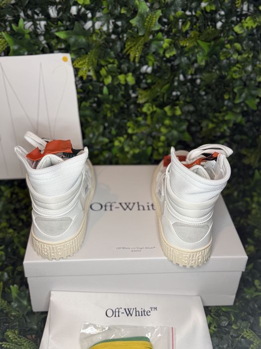 Adidasi OFF-WHITE Out Of Office Sneakers high Top court 3.0 full white