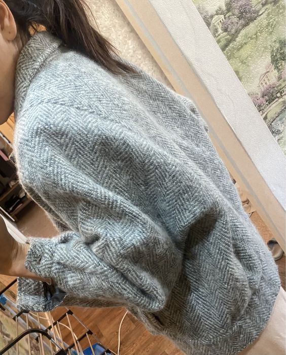 Бомбер кашемир серый