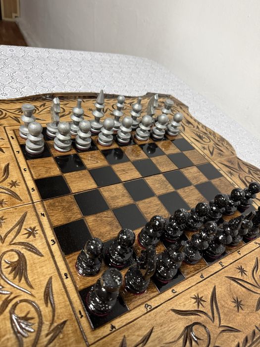 Нарды-шахматы ручной работы