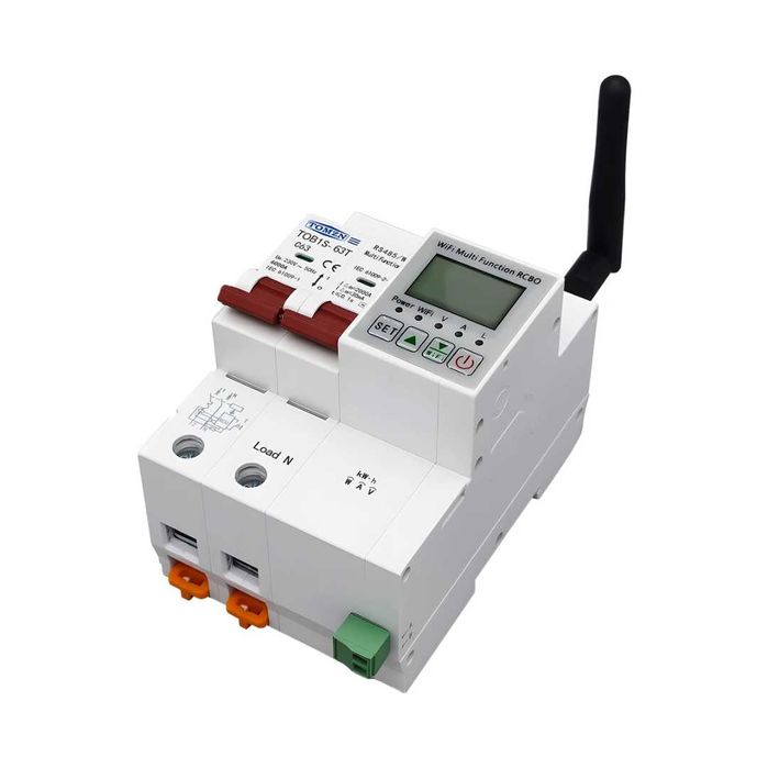 63A Електромер – Защита от късо съединение  WIFI TUYA RCBO RS485