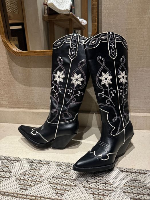 zara ботуши естествена кожа 36 номер 36.5