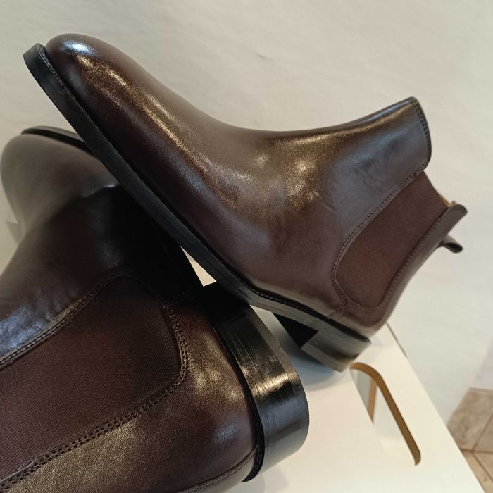 Ghete chelsea de lux plain toe La Maison Du Ch. NOI piele naturala