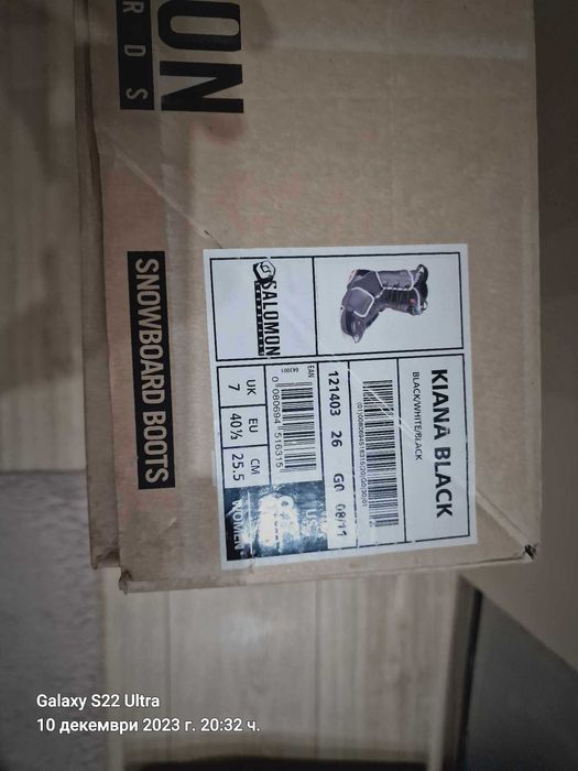 Сноуборд обувки   SALOMON- Kiana Black, размер EU 40 1/3; CM 25.5