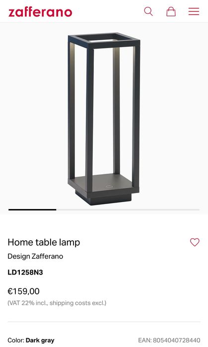 Lampa Neagra Zafferano