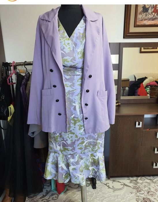 Rochie lunga de poveste, diafana, print floral, feminina;