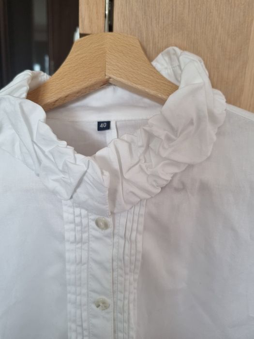 Дамска бяла риза L,XL,XXL /100% памук/